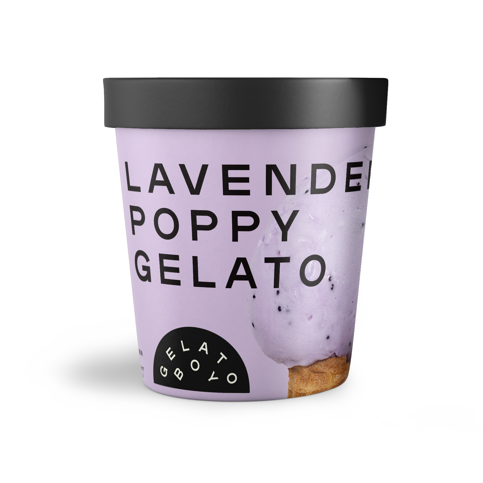 lavender poppy seed ice cream Gelato Boy